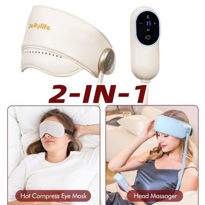 Heated Eye Mask & Head Massager (2-in-1)